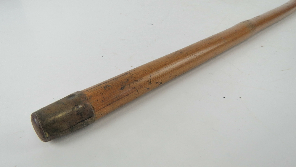 A bamboo swagger stick carved with birds - Image 3 of 4