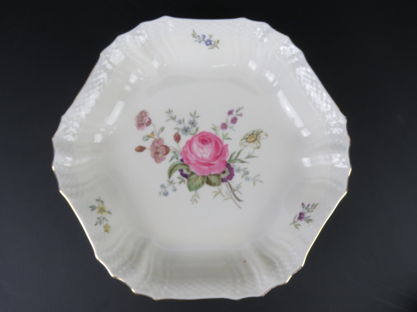 A Royal Copenhagen creamware bowl floral - Image 4 of 5