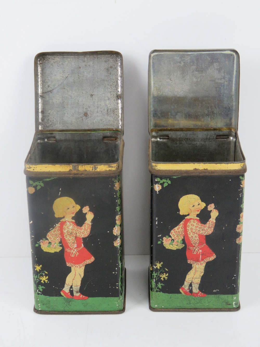 Two vintage tins having children gardeni - Image 6 of 7