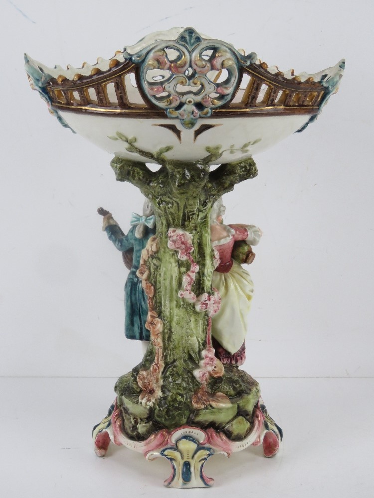 A large Capodimonte style centrepiece pe - Image 2 of 5