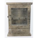 A contemporary rustic effect key cabinet 30cm wide.