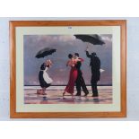 Contemporary art print; dancing couple o