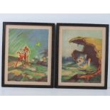 Two vintage Disney prints being Bambi and Thumper, re-framed and glazed, each 25 x 31cm overall.