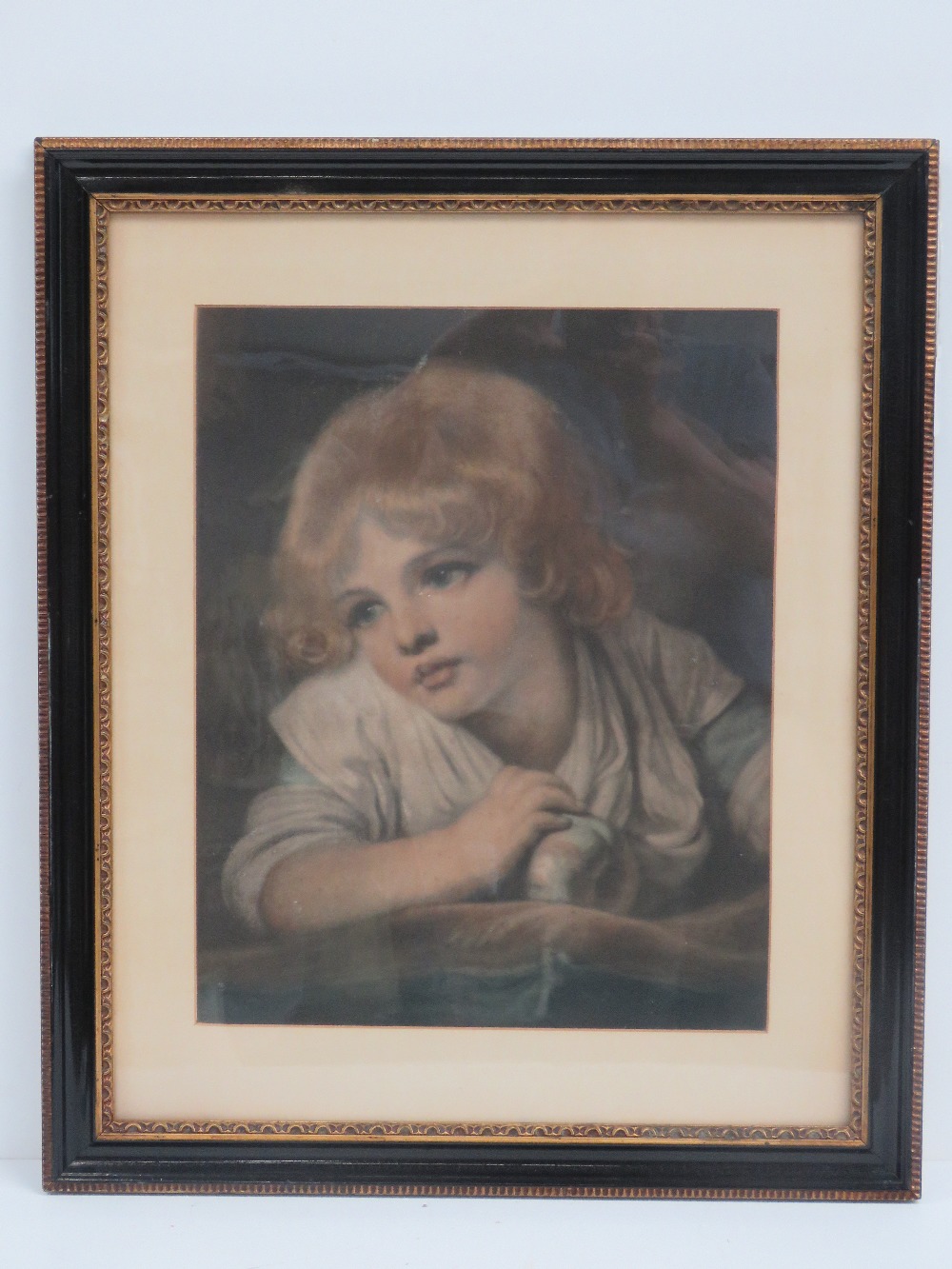 Print; study of a Georgian child of ange
