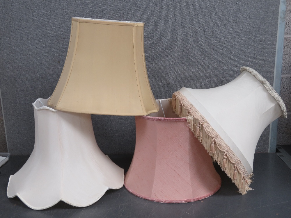 Four assorted large lamp shades, 52cm, 4