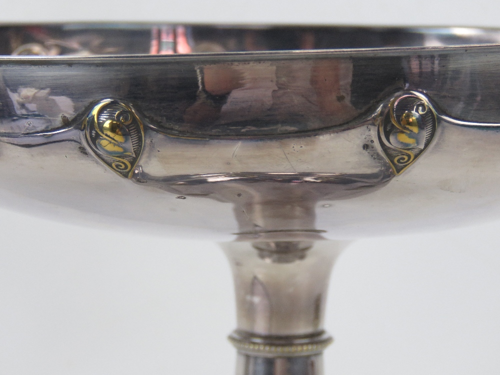 A silver plated tall tazza of Art Nouvea - Image 2 of 4