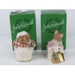 Royal Douton Beswick Beatrix Potter; Two figurines bearing gold Beswick Ware back stamps,