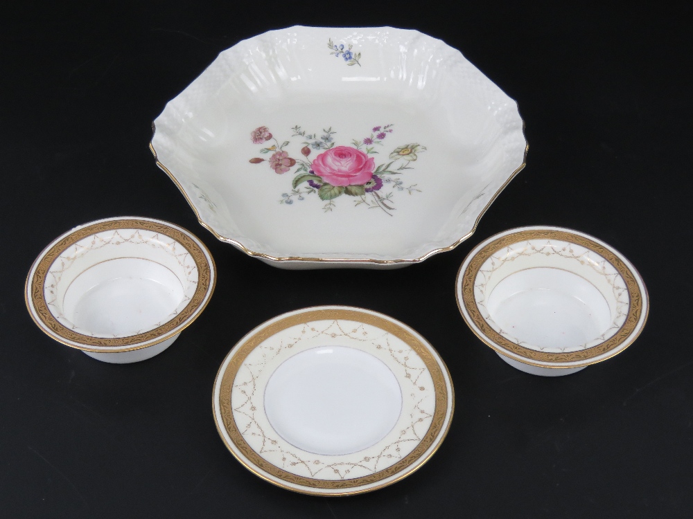 A Royal Copenhagen creamware bowl floral