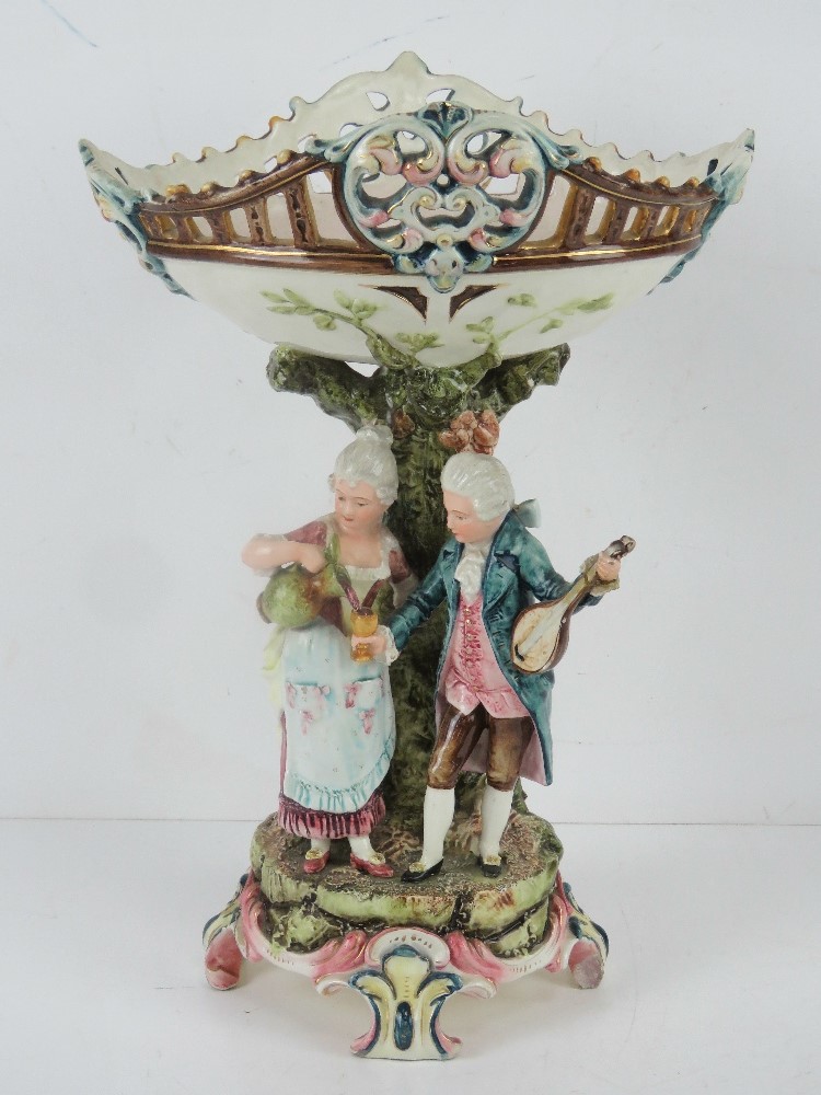 A large Capodimonte style centrepiece pe