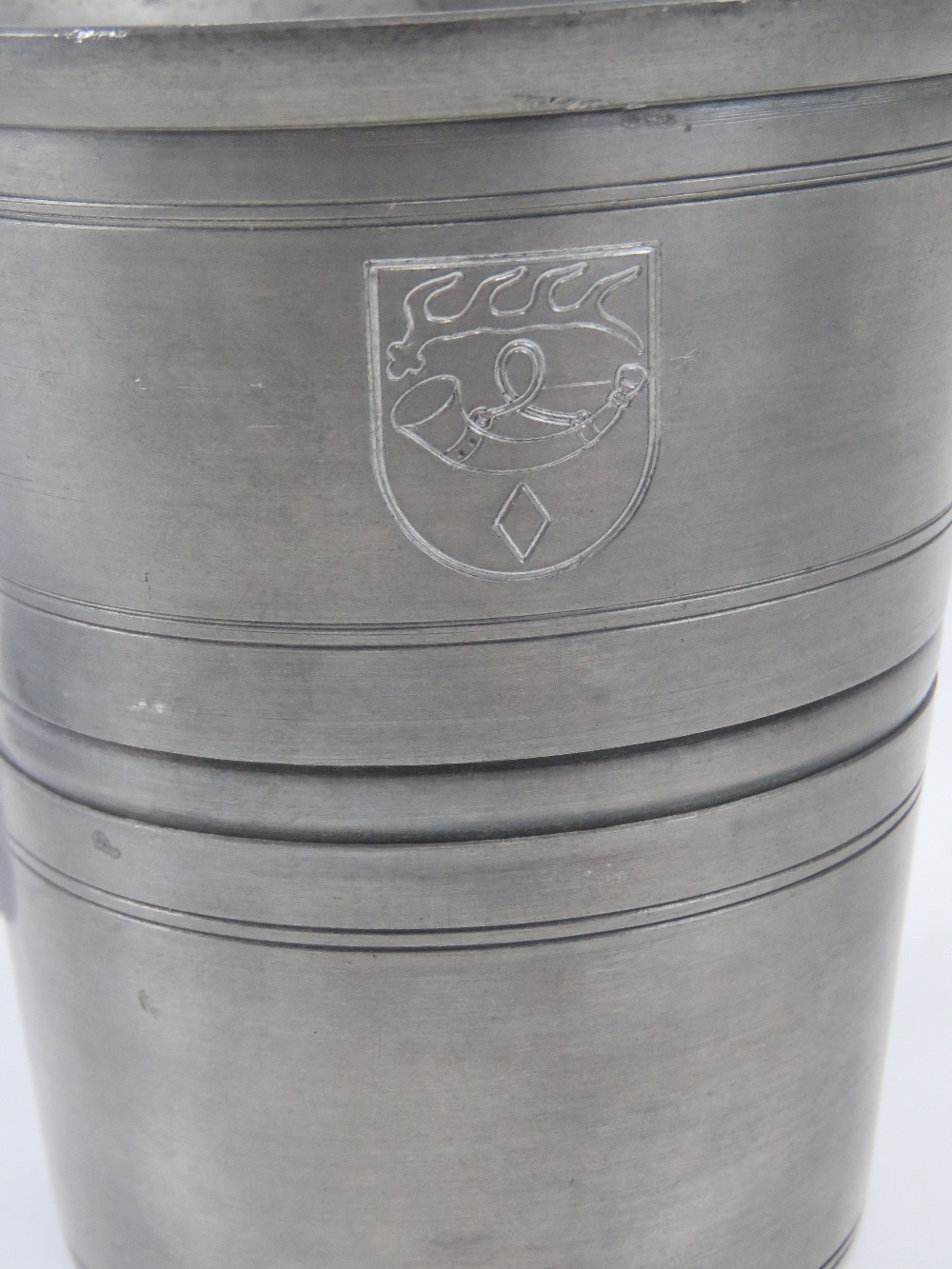 Three German pewter cups having Stuttgar - Image 4 of 4