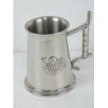 A Bullseye game show contestant's tankard standing 14cm high.