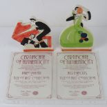 A pair of Jazz figurines by Past Times e
