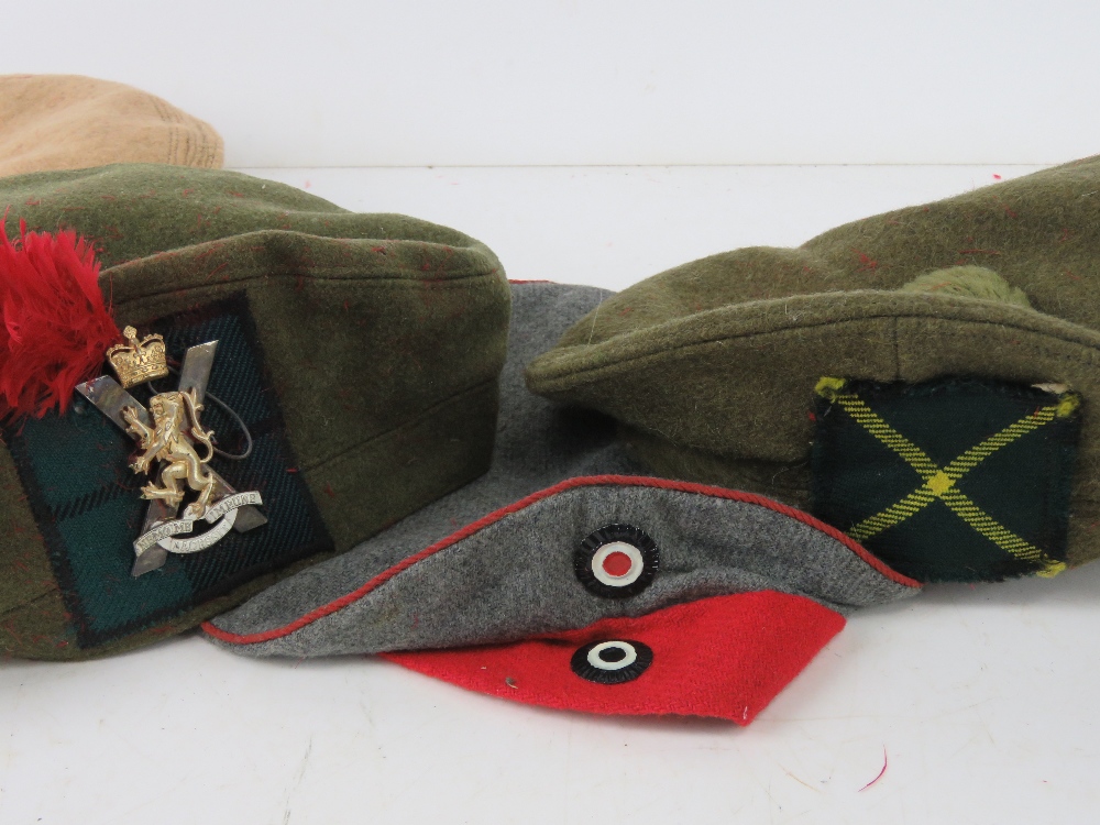 Five assorted military caps. - Image 2 of 3