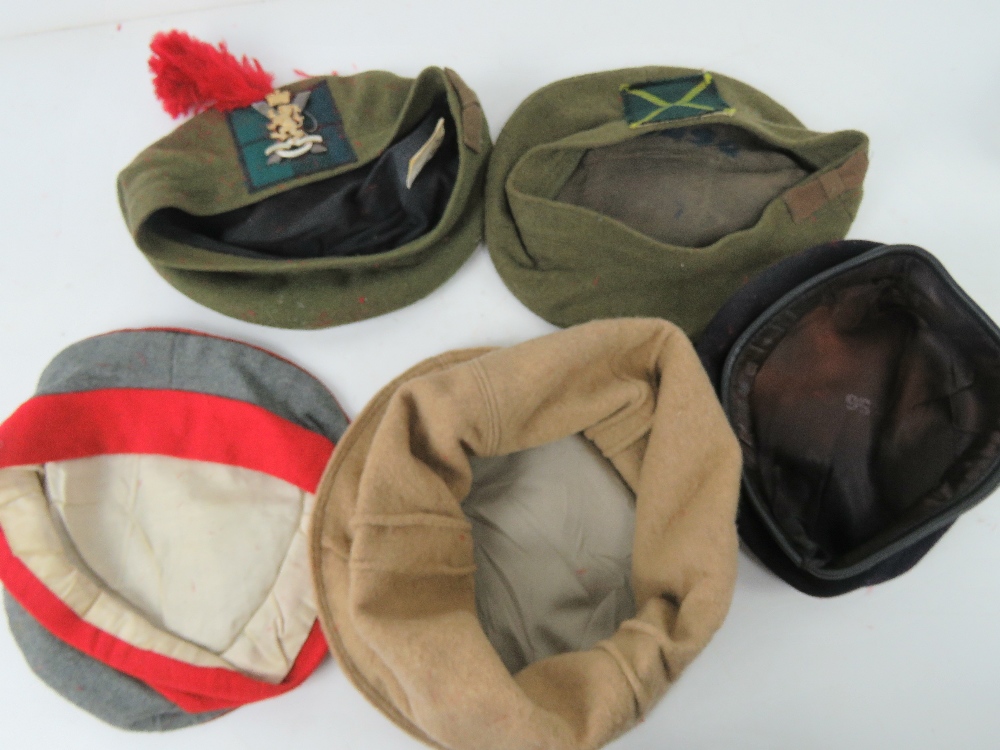 Five assorted military caps. - Image 3 of 3