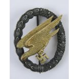 A Fallschirmjager award badge.