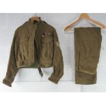 A Para Badged British uniform with insignia, Battledress Blouse dated 1956 size 10.