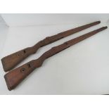 Two Mauser K98 stocks.