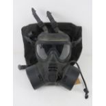 A UK 65R Gas mask and bag.
