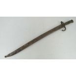 A Chassepot type 1872 bayonet.