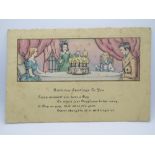 A vintage Birthday Greetings postcard, made in the U.S.A., approx 17 x 11cm.