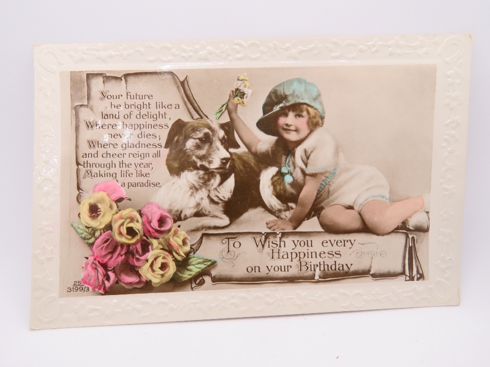 A quantity of 1930s greeting and Birthday postcards. - Image 4 of 19