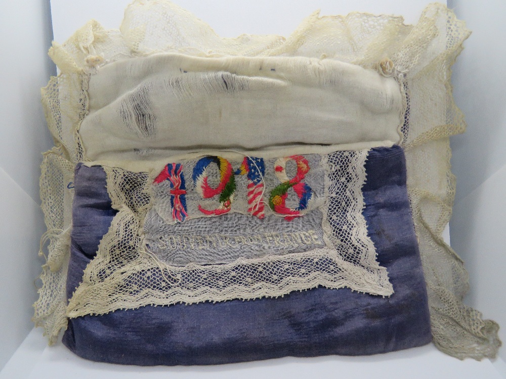 Embroidered WWI '1918 Souvenir from Fran