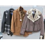 A ladies jacket with faux fur lining, si