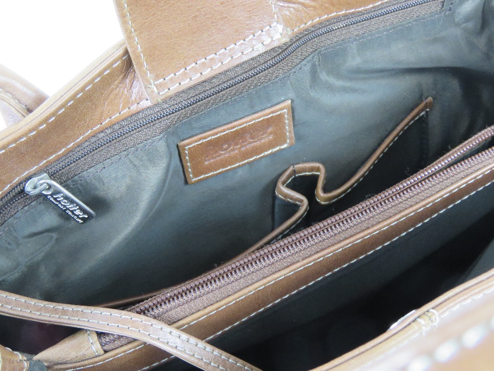 A tan leather handbag having dust cover - Image 2 of 2