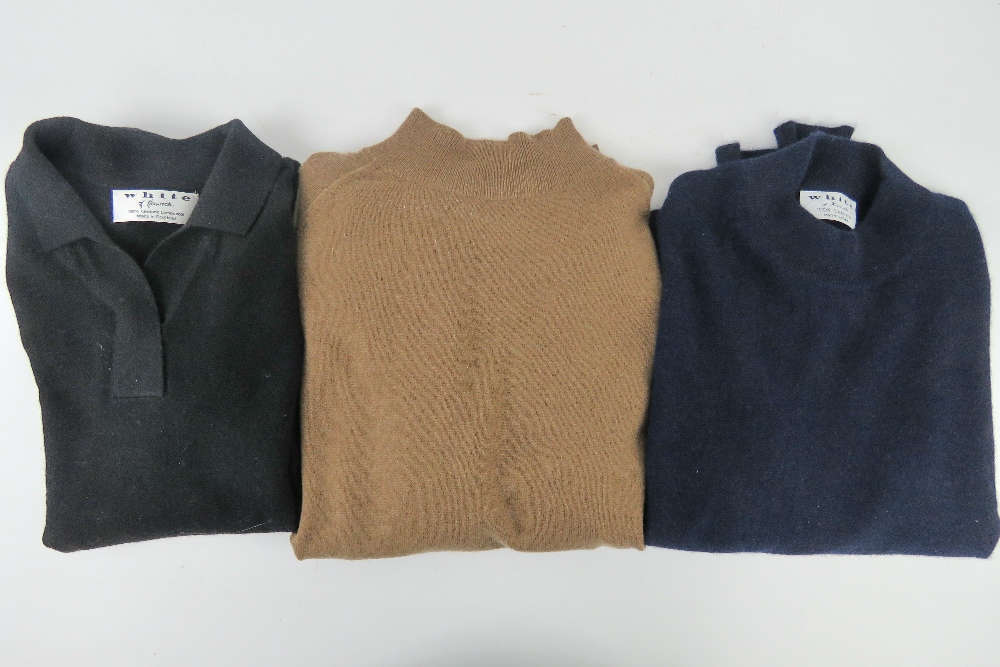 A quantity of 100% pure cashmere jumpers size 36/37,