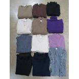 A quantity of assorted cashmere and woollen jumpers and cardigans approx sizes 8-10.