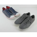 Ralph Lauren Polo; a pair of grey leather mens trainers size 10.