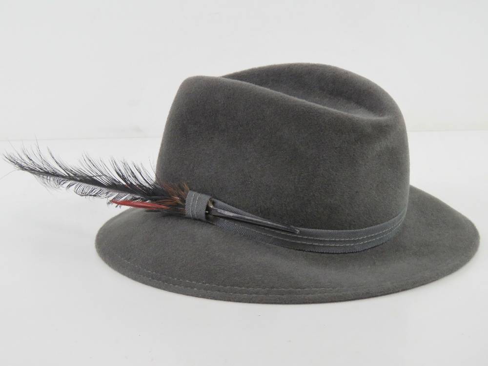 Marida; a 100% fur felt Trilby with deco