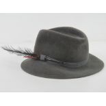 Marida; a 100% fur felt Trilby with deco