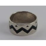 A Native American Navajo style ring with