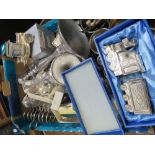 A large quantity of assorted silver plat