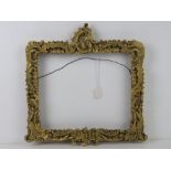 Picture Frame : A 19thC gilt Rococo ( with C- scrolls and acanthus) to fit 10 x 12 inches ( 25.