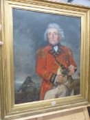 19th.C. ENGLISH SCHOOL. PORTRAIT OF A FLEET COMMANDER. OIL ON CANVAS. 75 x 64cms.