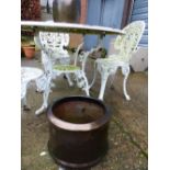 THREE LUSTRE GLAZED PLANTERS