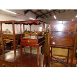 THREE VARIOUS 19th C. NIGHT STANDS.