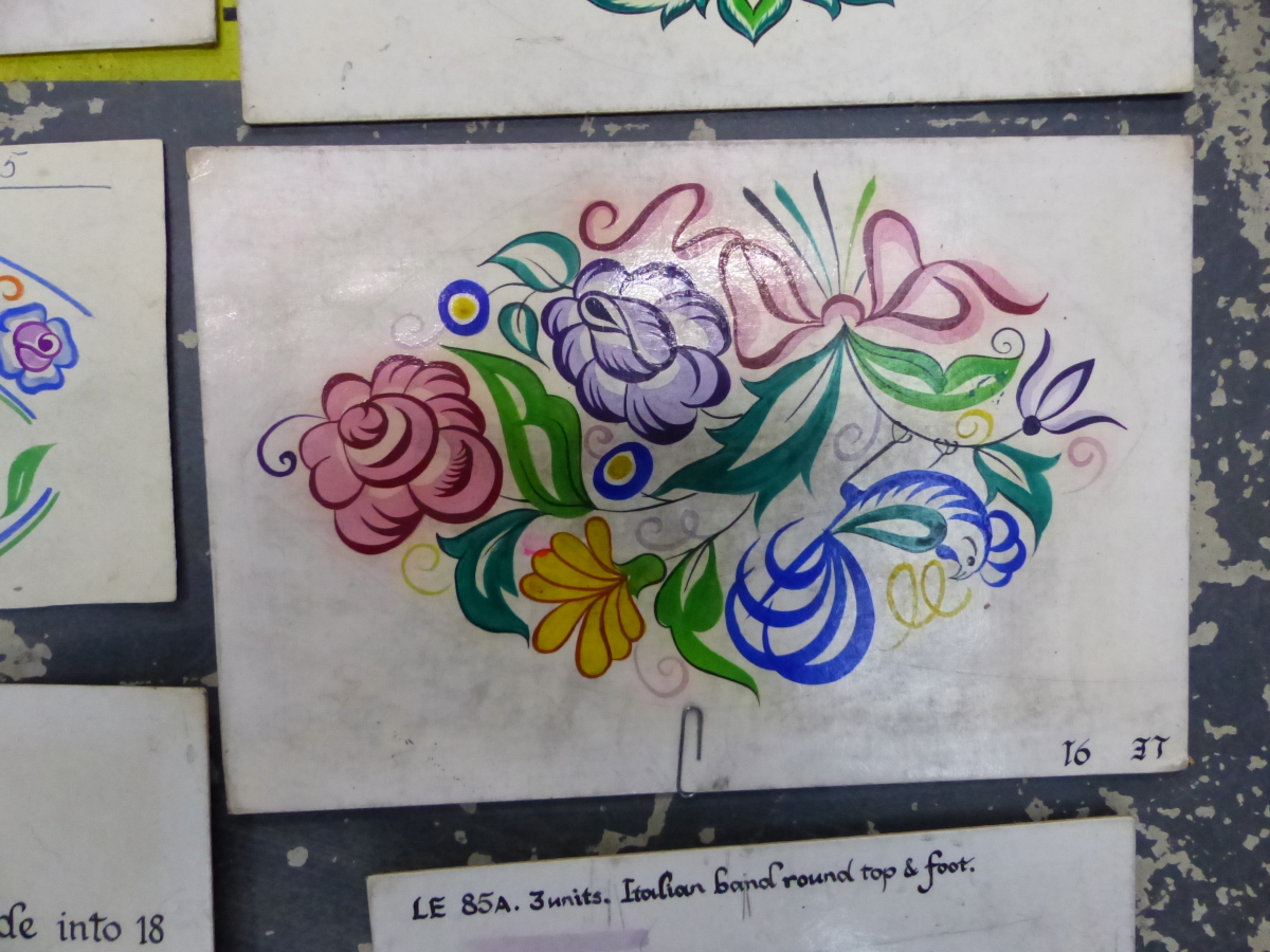 A QUANTITY OF ORIGINAL DESIGNS FOR POOL POTTERY, AND A MAP OF NOTTINGHAMSHIRE. - Image 10 of 12