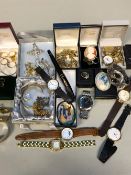 A VARIED SELECTION OF WATCHES AND JEWELLERY, INCLUDING SEKONDA, AVIA, ACCURIST, A WATERMAN PARIS
