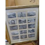 FIVE FRAMED ANTIQUE AND LATER PRINTS TO INCLUDE LANDSCAPES AND GENRE SCENES.