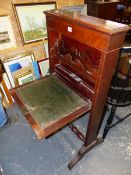 A 19th C. MAHOGANY FALL FRONT SECRETAIRE.