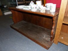 A FRUIT WOOD HALL TABLE.