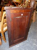 ANTIQUE OAK CORNER CABINET.