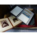 A COLLECTION OF VINTAGE PHOTOGRAPH AND SCRAP ALBUMS, CRUISE SHIP MENUS ETC.
