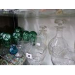 VICTORIAN,RINSING BOWLS, SEVEN GRADUATED, SULPHIDE DUMP PAPERWEIGHTS, DECANTERS ETC.