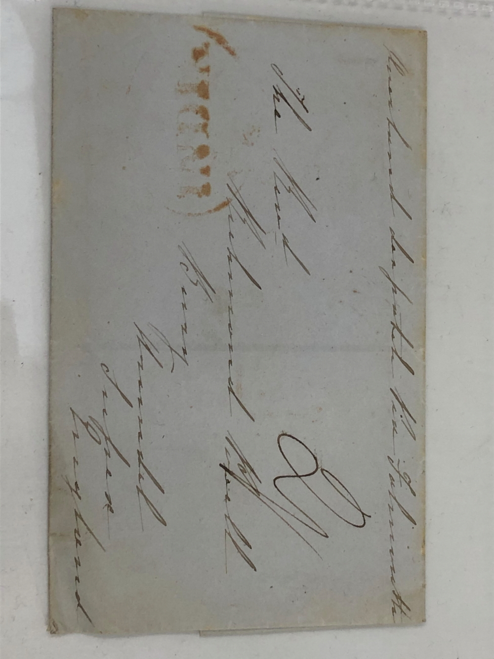 INDIA COVER 1842. FROM MEERUT IN INDIA TO ARUNDEL IN ENGLAND VIA FALMOUTH. WITH THE SEAL INTACT (A - Image 2 of 2