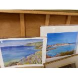 FOUR COLOUR LIMITED EDITION PENCIL SIGNED PRINTS OF LANDSCAPES BY COLIN TEW, UNFRAMED.