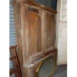 A 19th C. OAK ENCLOSED SHELVED CABINET.